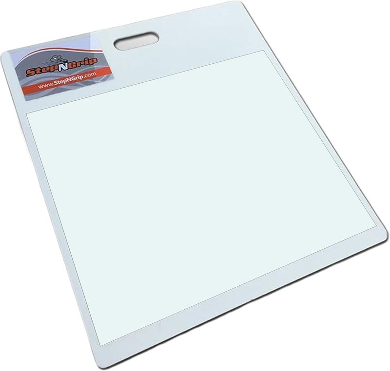 StepNGrip Courtside Basketball Sticky Mat White - Basic Model with 15" x 18" Replaceable Sheets Basketball Shoe Grip Enhancer - Sticky Pad for Sports Shoes by Step and Grip - Image 1